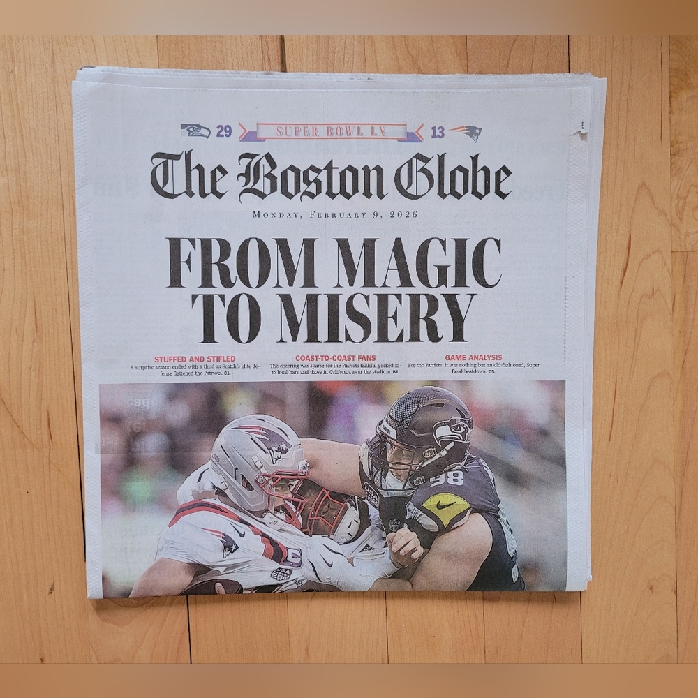 Seahawks Beat Patriots Super Bowl LX Championship Boston Herald Newspaper